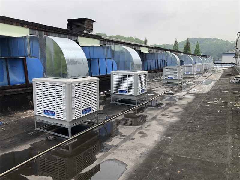 运用水冷式环保空调冷风机的厂房车间通风降温工程